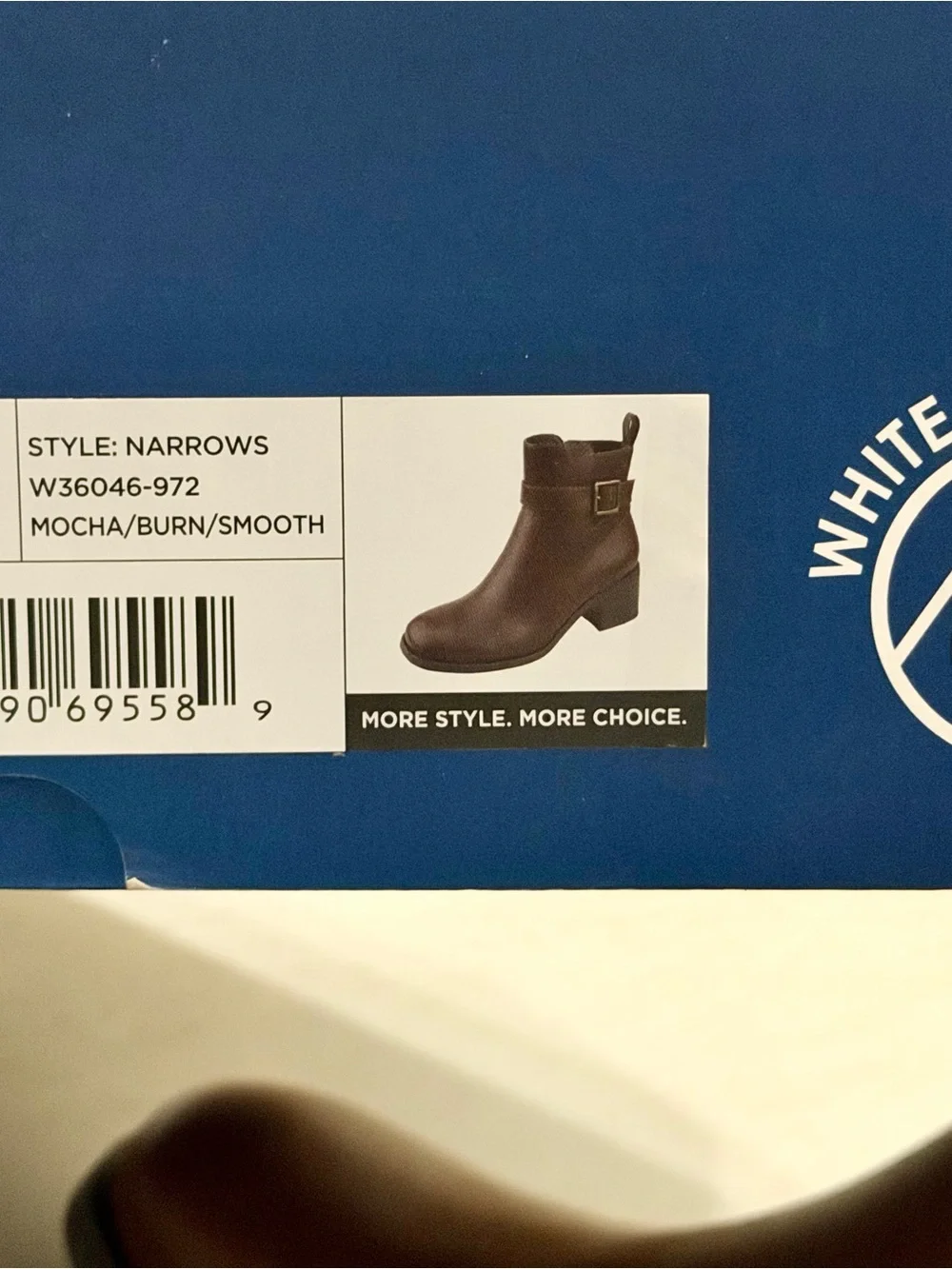 White Mountain Brown Leatherette Ankle Booties with Buckle Size 5